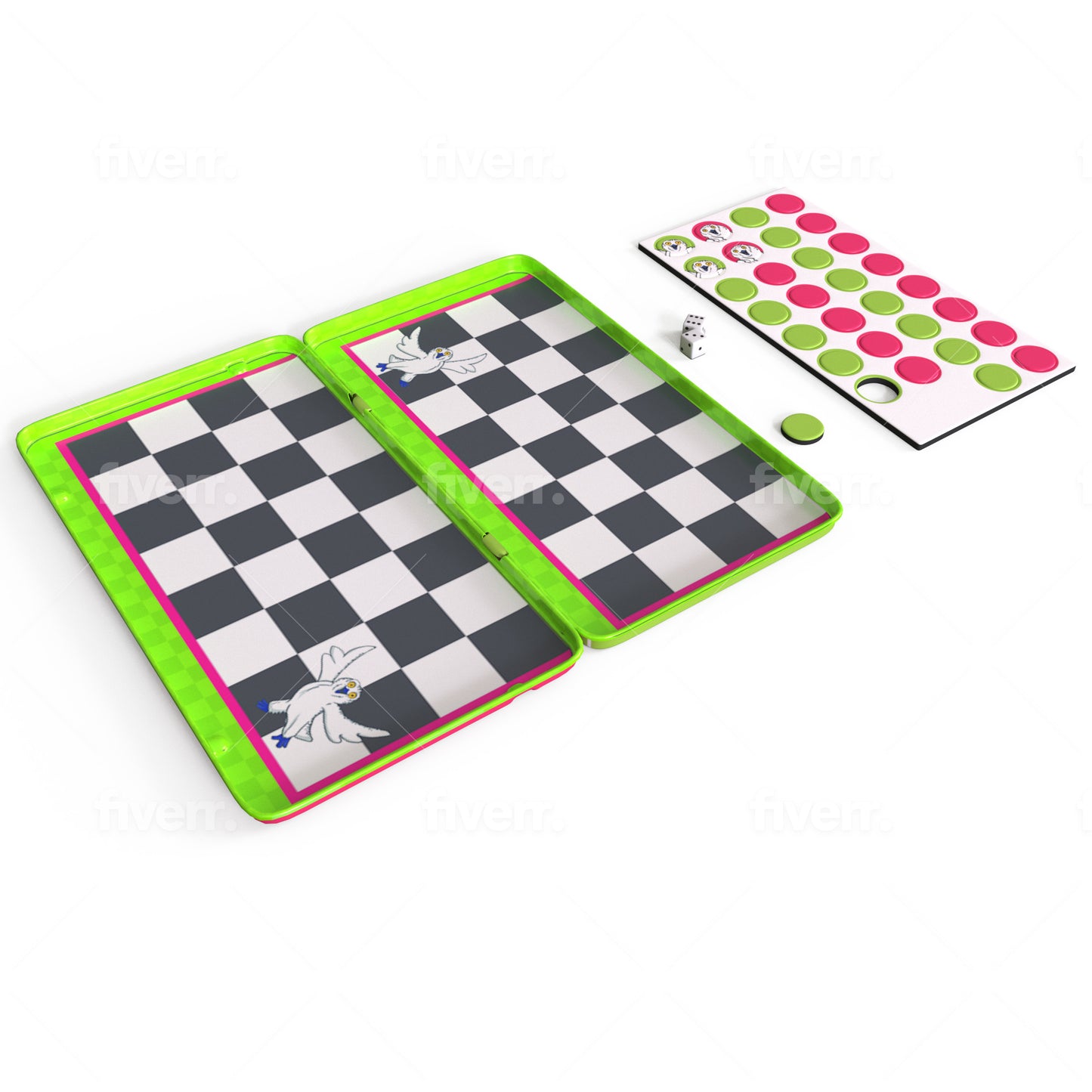 Magnetic Checkers Game